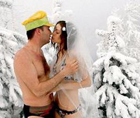 свадьба «моржей» в 30-градусный мороз
